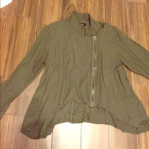 Torrid Army Green zip up light jacket